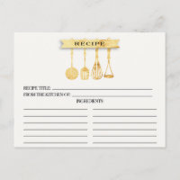 Cartes de recette de Fête des mariées d'ustensiles