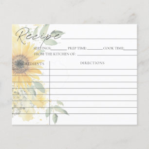 Cartes de recette de Fête des mariées florale de t