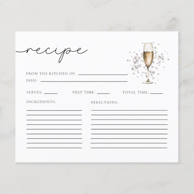 Cartes de recette de Fête des mariées Pearls & Pro (Devant)