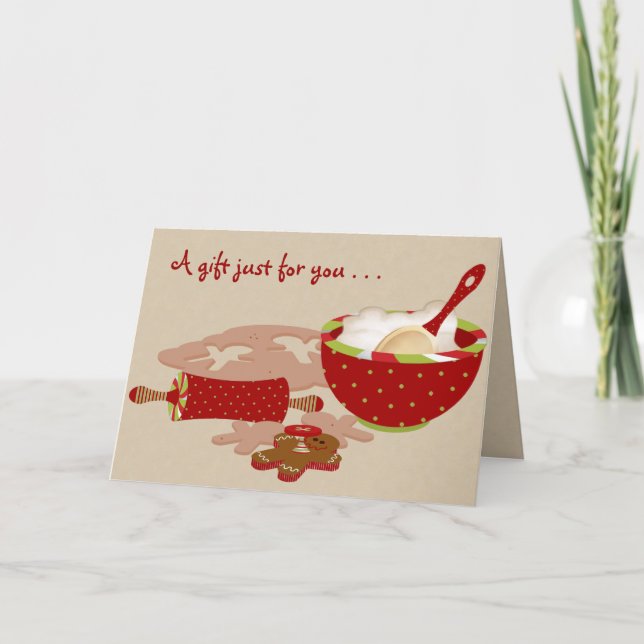 Cartes de recette de Noël de pain d'épice (Devant)