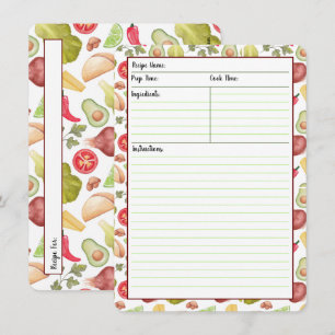 Cartes de recette de temps de taco