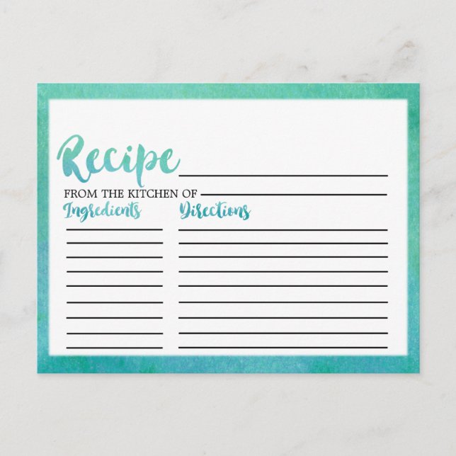 Cartes de recette Fête des mariées de calligraphie (Devant)