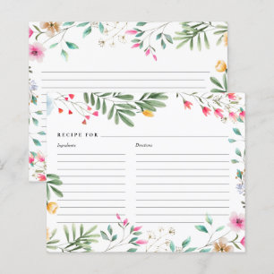 Cartes de recette fleur sauvage