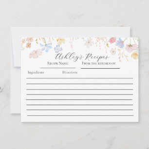 Cartes de recette florale rose Roses
