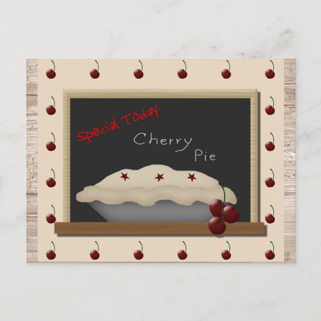 Cartes de recettes à tarte cerise (Devant)