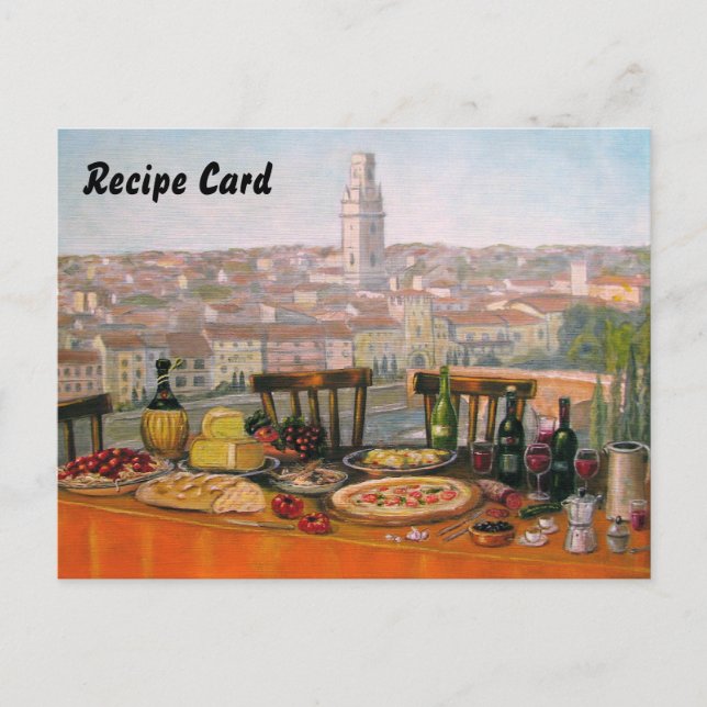 Cartes de recettes Art italien (Devant)