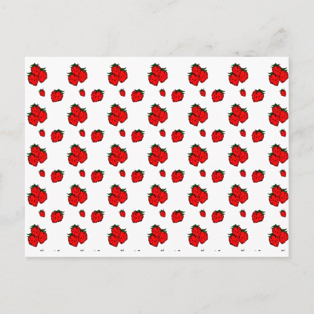 Cartes de recettes aux fraises rouges (Devant)