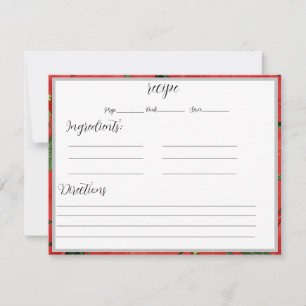 Cartes de recettes avec piments chauds