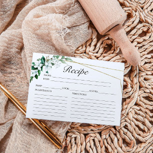Cartes de Recettes de Baby Shower Géométrique et V