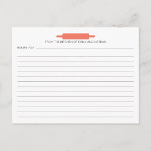 Cartes de recettes de broches à rouleaux
