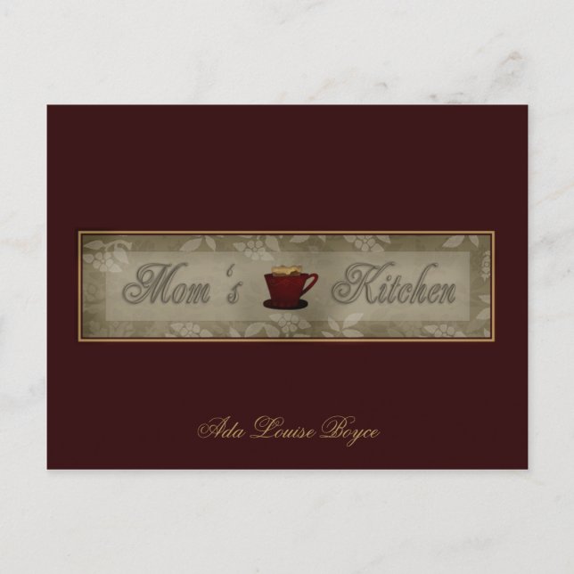 Cartes de recettes de cuisine de maman (Devant)
