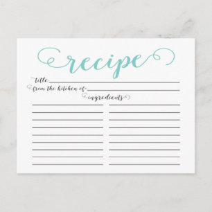 Cartes de recettes de Fête des mariées de script b