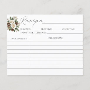 Cartes de recettes de Fête des mariées d'hiver