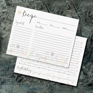 Cartes de recettes de Fête des mariées Fleur sauva