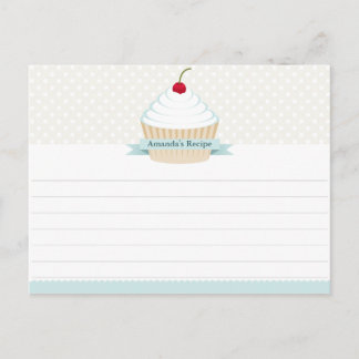 Cartes de recettes de gâteau blanc givré