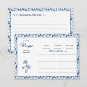 Cartes de recettes de la famille des fleurs sauvag