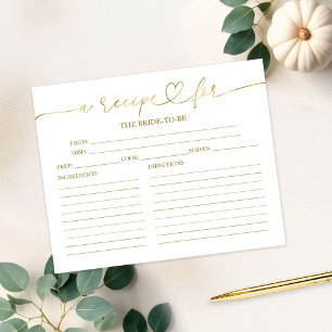 Cartes de recettes de mariage avec calligraphie ch