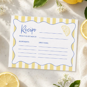 Cartes de recettes de mariage italien été au citro