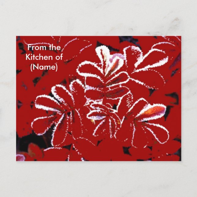 Cartes de recettes de neige de Noël personnalisées (Devant)