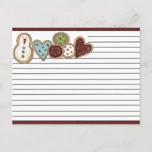 Cartes de recettes de Noël