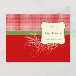 Cartes de recettes de Noël
