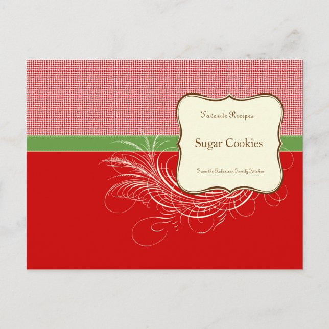 Cartes de recettes de Noël (Devant)
