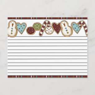 Cartes de recettes de Noël