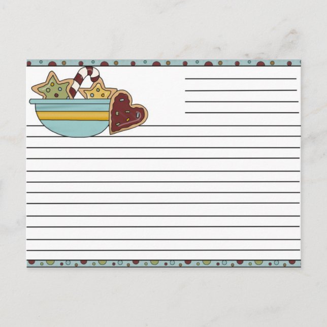 Cartes de recettes de Noël (Devant)