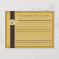 Cartes de recettes de récolte classique de moutard