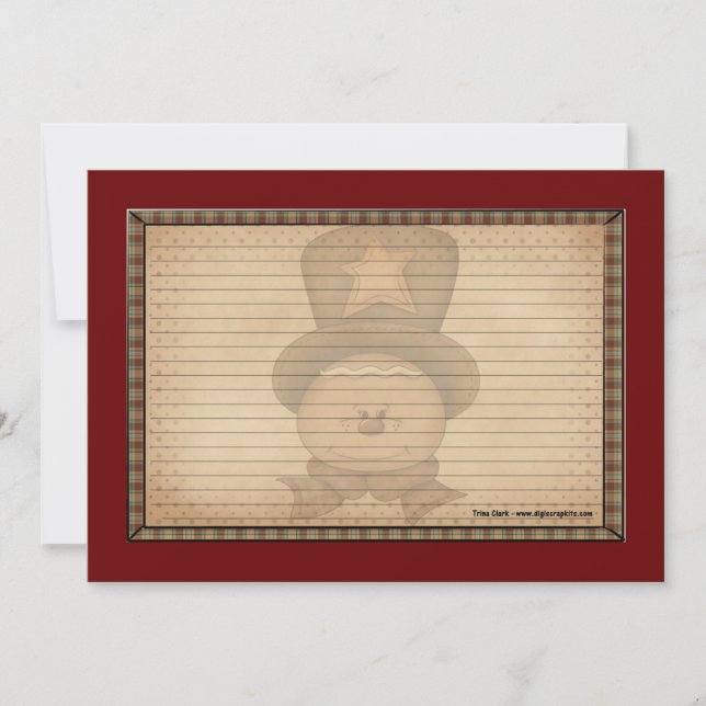 Cartes de recettes de vacances (Devant)