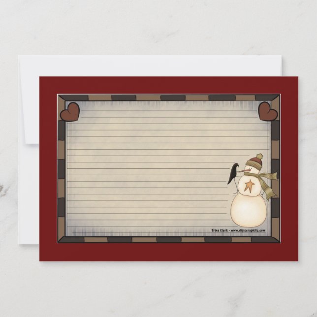 Cartes de recettes de vacances (Devant)