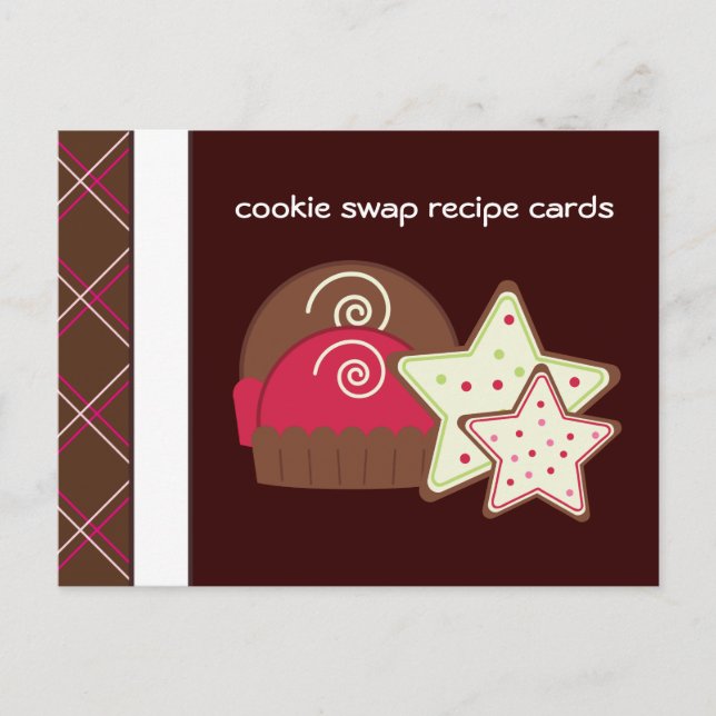 Cartes de recettes d'échange de cookies (Devant)