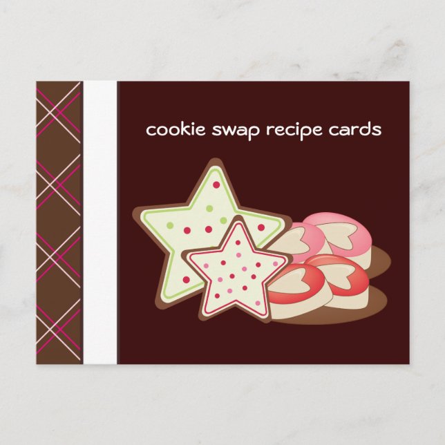 Cartes de recettes d'échange de cookies (Devant)