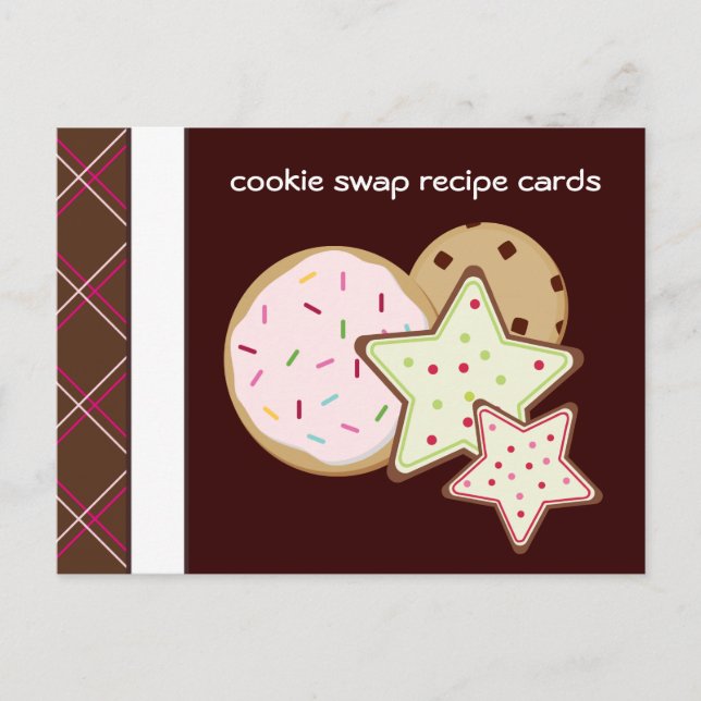 Cartes de recettes d'échange de cookies (Devant)