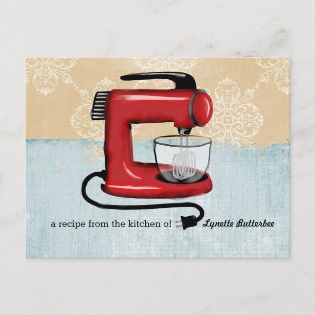 Cartes de recettes du mélangeur de stand rouge rét (Devant)