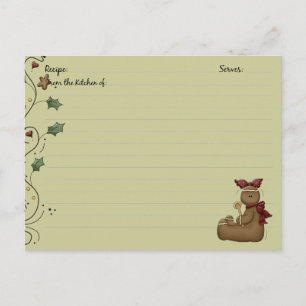 Cartes de recettes en pain d'épices