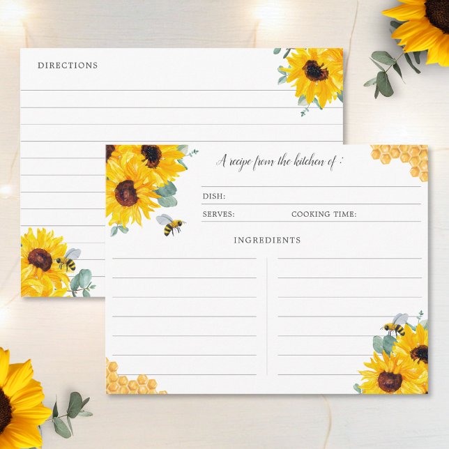 Cartes de recettes Fleurs de soleil en nid d'abeil (Créateur téléchargé)