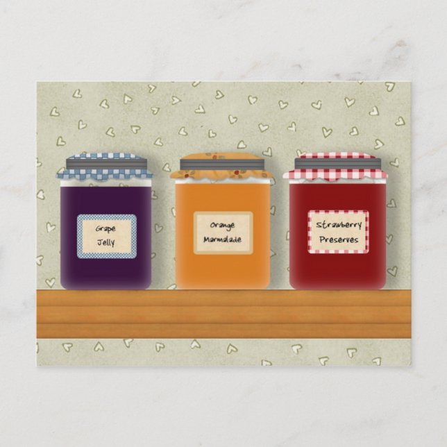 Cartes de recettes Jelly Jars (Devant)