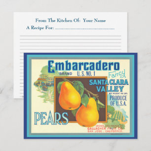 Cartes de recettes modifiables avec art de caisse 