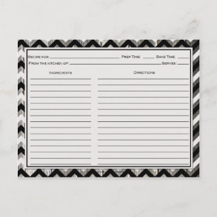 Cartes de recettes Patinées en bois de Barnwood gr