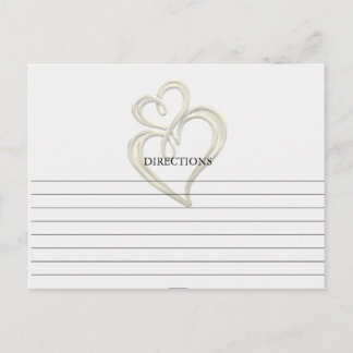 Cartes de recettes simples Gold Swirl Hearts