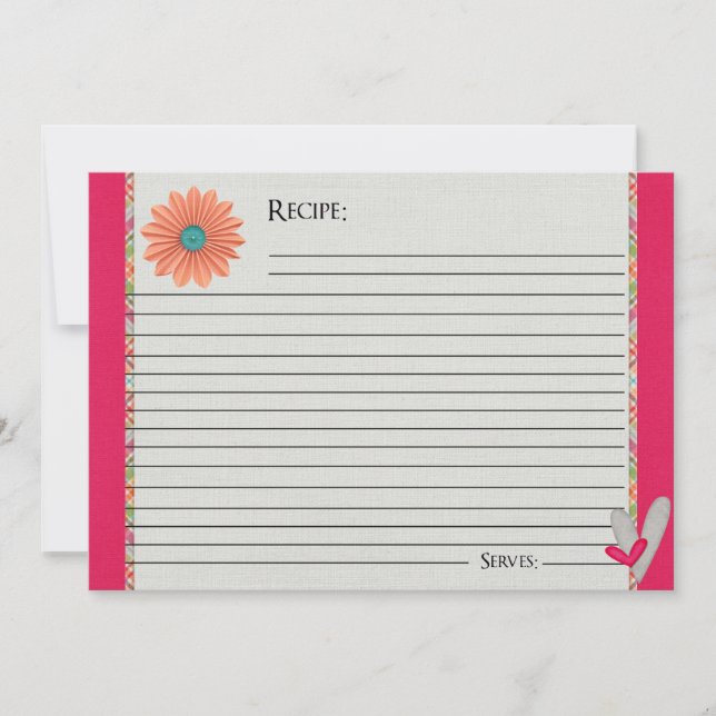 Cartes de recettes Sorbet Pinks (Devant)