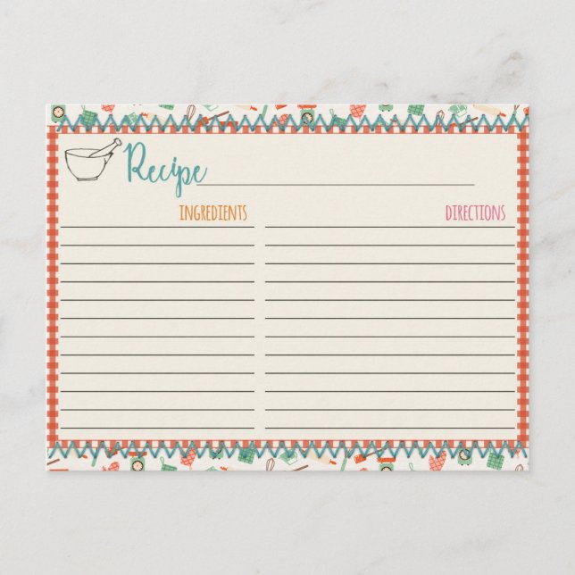 Cartes de recettes Sugar and Spice (Devant)