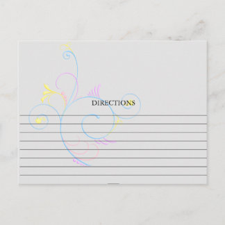 Cartes de recettes Tourbillonnant simples et color