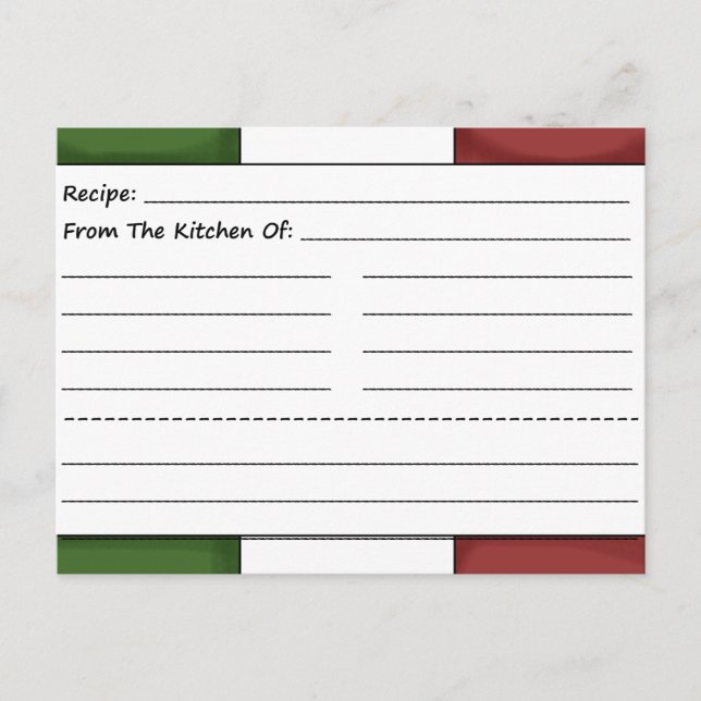 Cartes de recettes vierges Cute Chef (Devant)