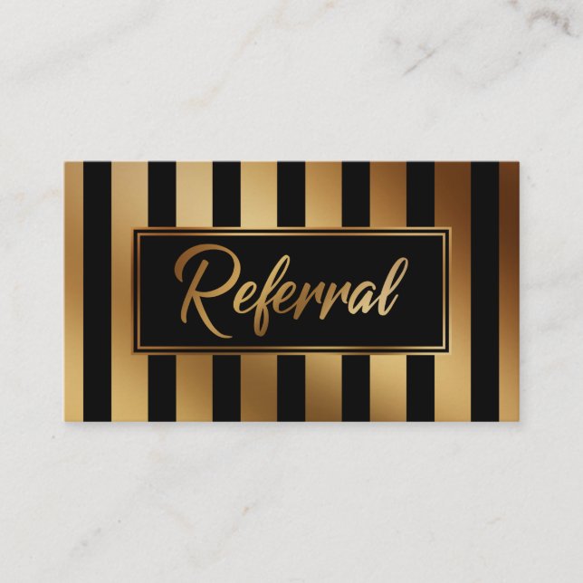 Cartes de recommandation à rayures verticales gras (Devant)