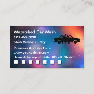 Cartes de récompenses pour le lave-auto frais