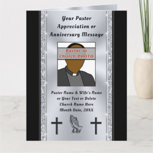 Cartes de reconnaissance de pasteur personnalisées