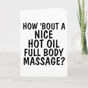 CARTES DE RÉCUPÉRATION MASSAGE À HUILE CHAUDE