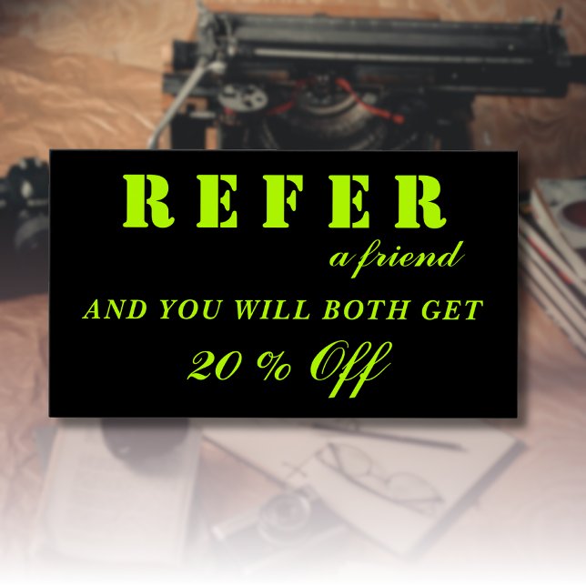 Cartes de référence en noir de néon moderne (Créateur téléchargé)